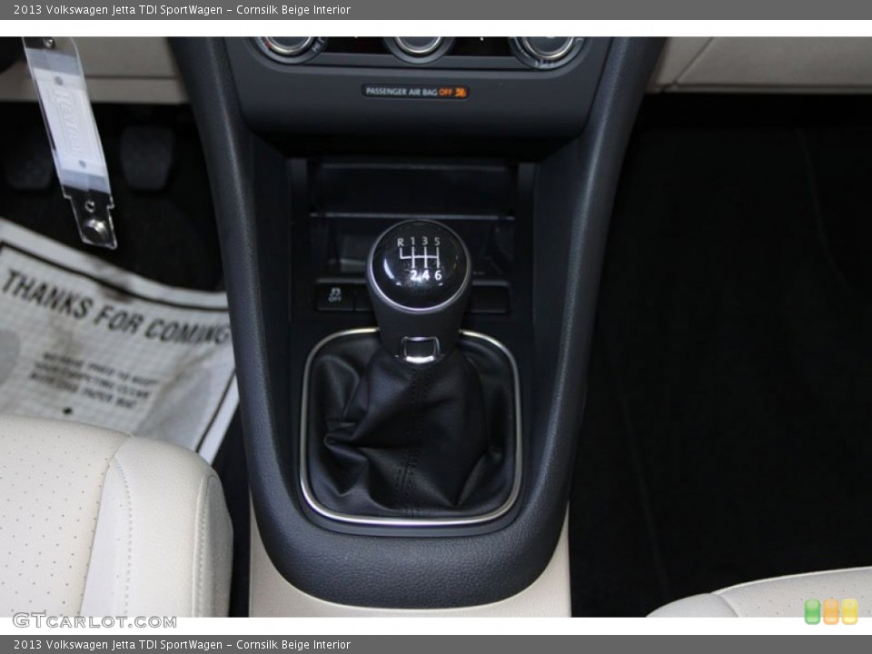 Cornsilk Beige Interior Transmission for the 2013 Volkswagen Jetta TDI SportWagen #69668449