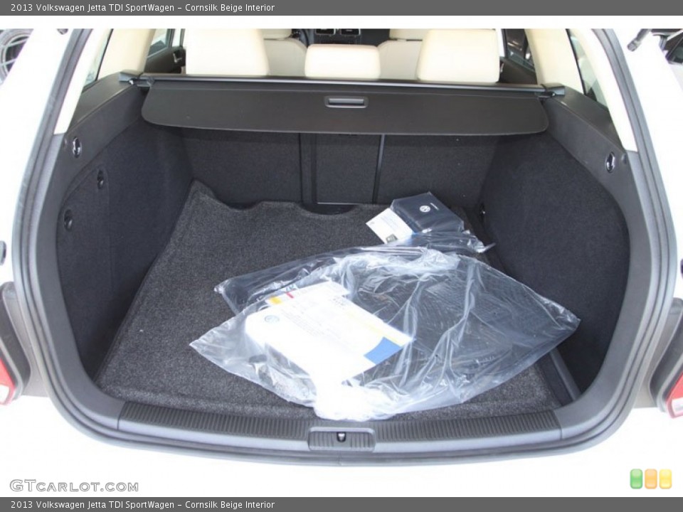 Cornsilk Beige Interior Trunk for the 2013 Volkswagen Jetta TDI SportWagen #69668460