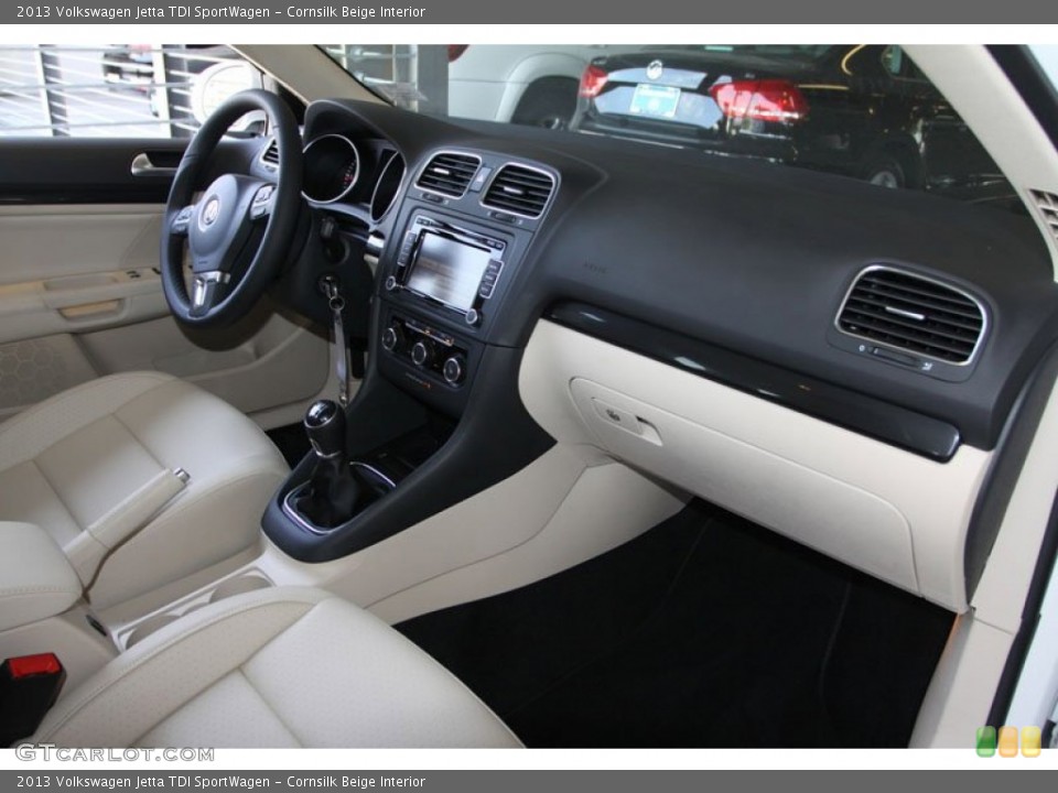 Cornsilk Beige Interior Dashboard for the 2013 Volkswagen Jetta TDI SportWagen #69668487