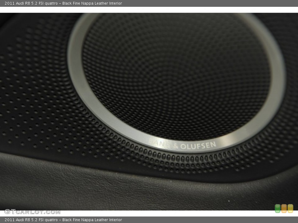 Black Fine Nappa Leather Interior Audio System for the 2011 Audi R8 5.2 FSI quattro #69669863