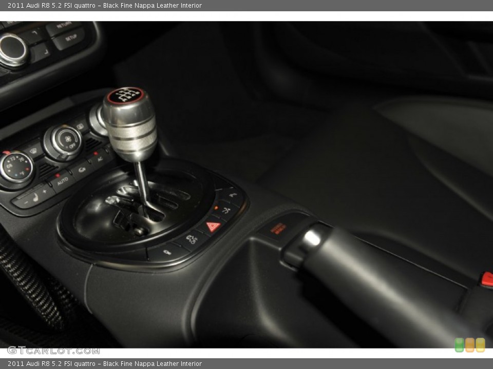 Black Fine Nappa Leather Interior Transmission for the 2011 Audi R8 5.2 FSI quattro #69669879