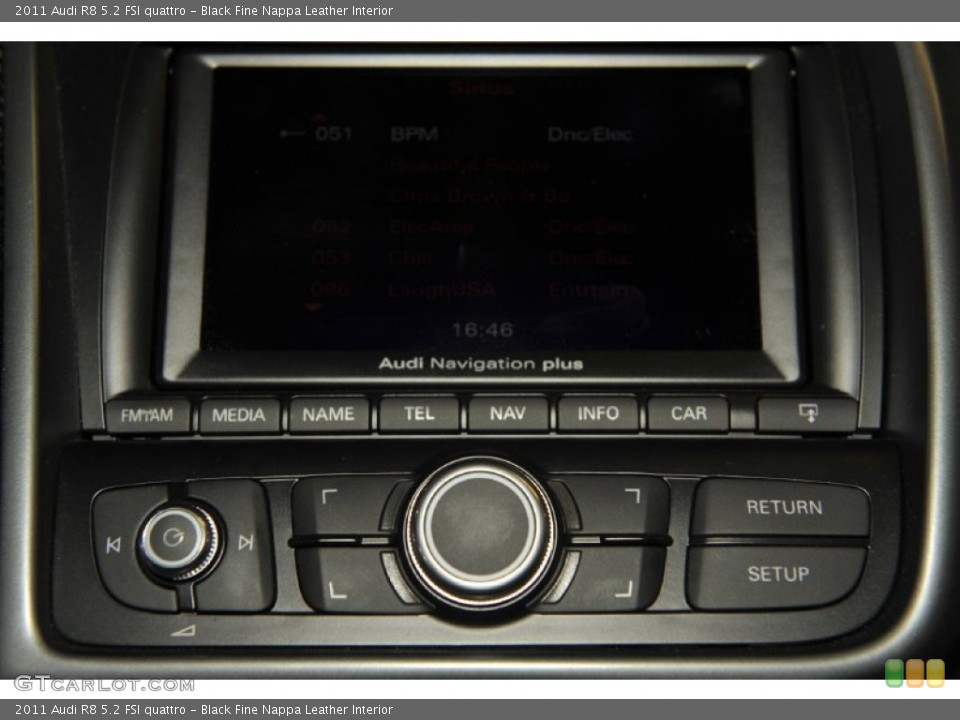 Black Fine Nappa Leather Interior Controls for the 2011 Audi R8 5.2 FSI quattro #69669912