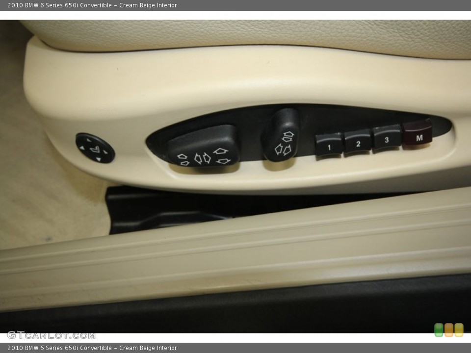 Cream Beige Interior Controls for the 2010 BMW 6 Series 650i Convertible #69670242