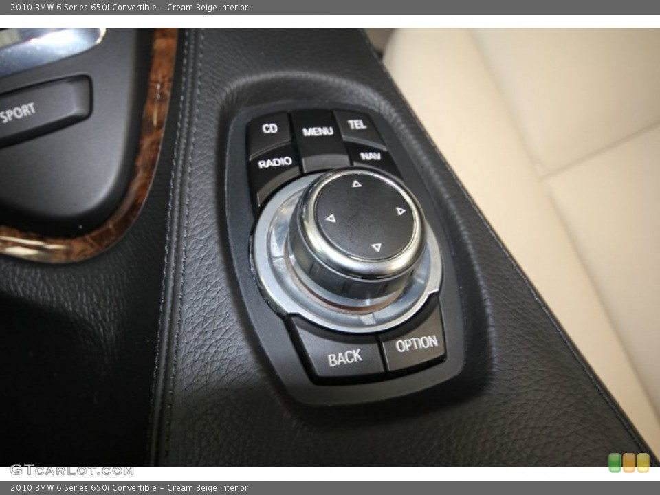 Cream Beige Interior Controls for the 2010 BMW 6 Series 650i Convertible #69670308