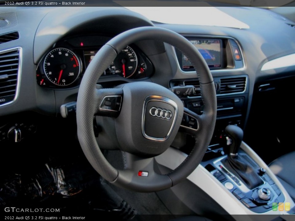 Black Interior Steering Wheel for the 2012 Audi Q5 3.2 FSI quattro #69673278