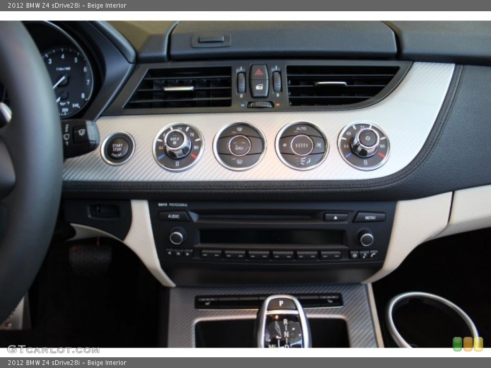 Beige Interior Controls for the 2012 BMW Z4 sDrive28i #69678117