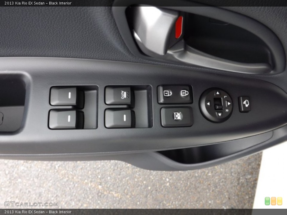 Black Interior Controls for the 2013 Kia Rio EX Sedan #69679563