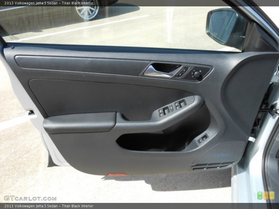 Titan Black Interior Door Panel for the 2013 Volkswagen Jetta S Sedan #69680409