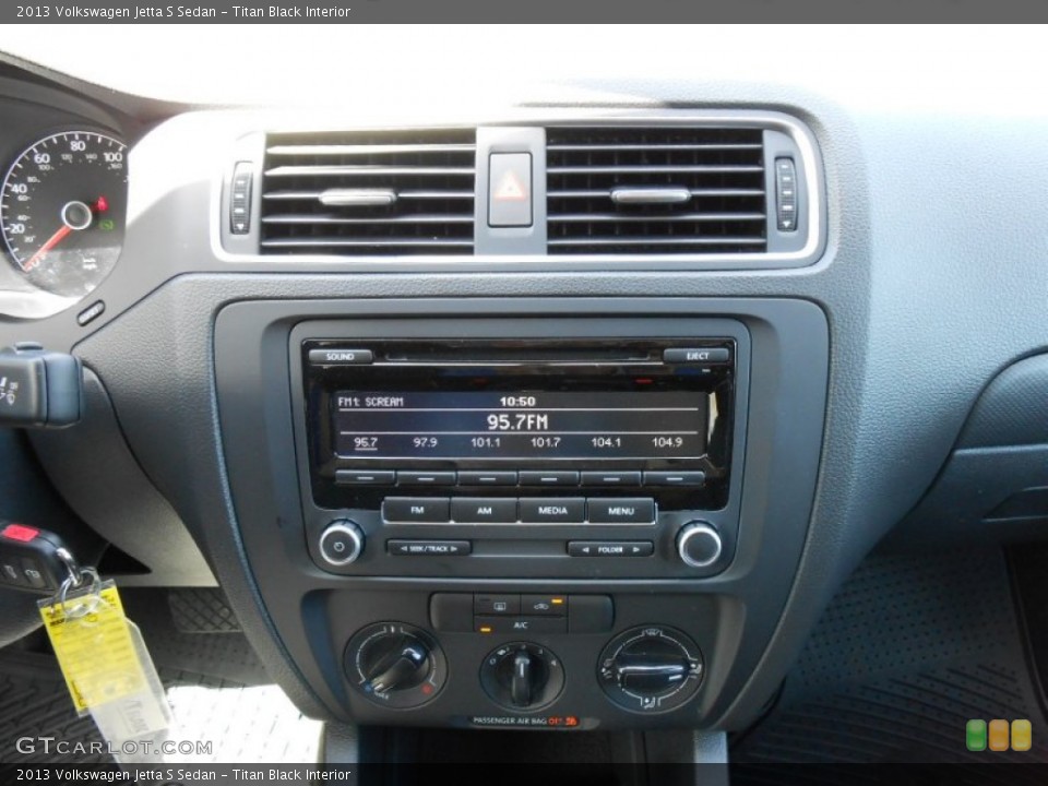 Titan Black Interior Controls for the 2013 Volkswagen Jetta S Sedan #69680469