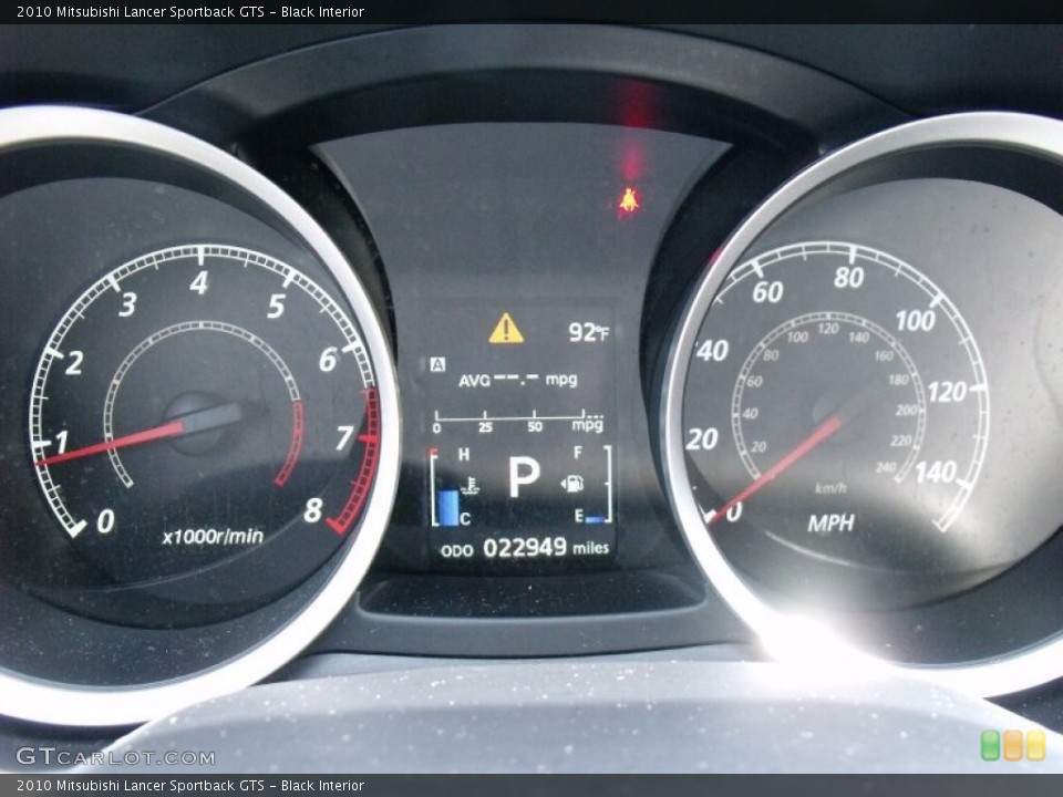 Black Interior Gauges for the 2010 Mitsubishi Lancer Sportback GTS #69682562
