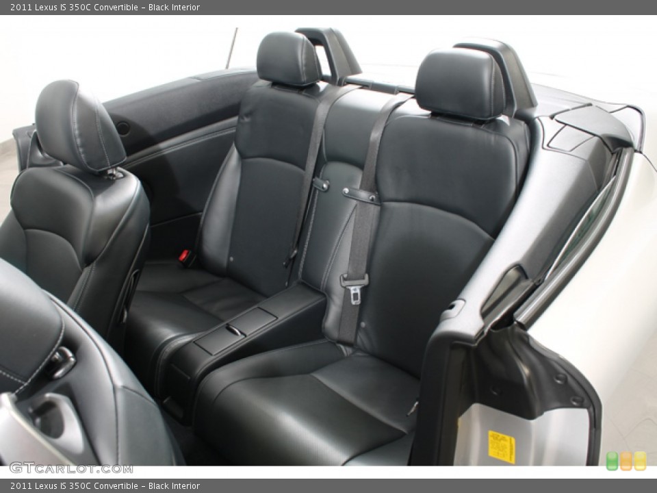Black Interior Rear Seat for the 2011 Lexus IS 350C Convertible #69683046