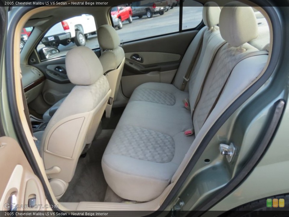Neutral Beige Interior Rear Seat for the 2005 Chevrolet Malibu LS V6 Sedan #69689196
