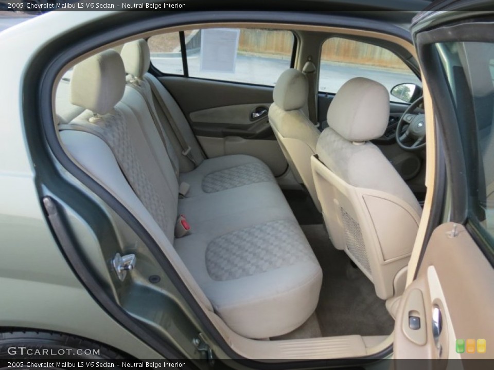 Neutral Beige Interior Rear Seat for the 2005 Chevrolet Malibu LS V6 Sedan #69689214