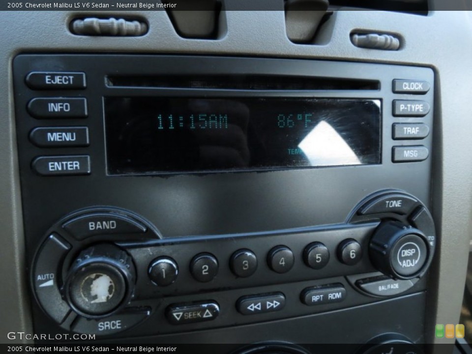 Neutral Beige Interior Audio System for the 2005 Chevrolet Malibu LS V6 Sedan #69689274
