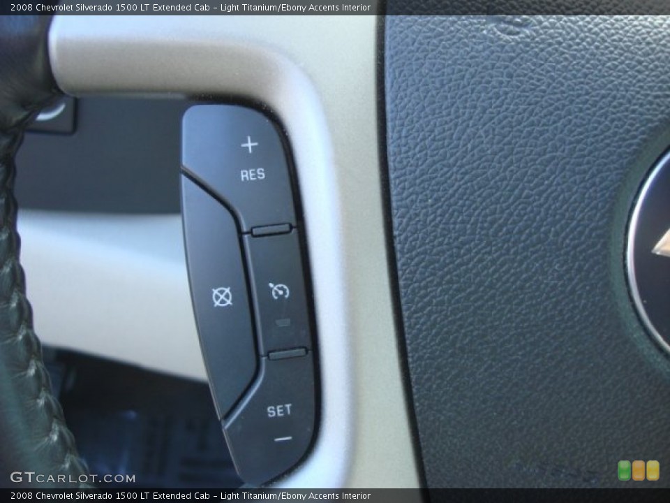 Light Titanium/Ebony Accents Interior Controls for the 2008 Chevrolet Silverado 1500 LT Extended Cab #69689562