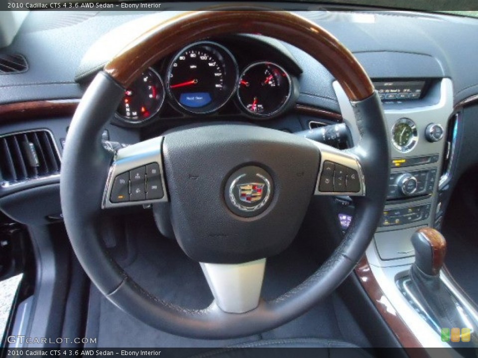 Ebony Interior Steering Wheel for the 2010 Cadillac CTS 4 3.6 AWD Sedan #69697414