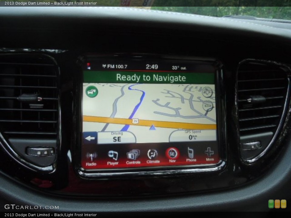 Black/Light Frost Interior Navigation for the 2013 Dodge Dart Limited #69699291