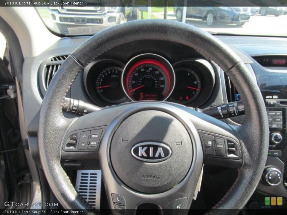 Black Sport Interior Steering Wheel for the 2010 Kia Forte Koup SX #69699887
