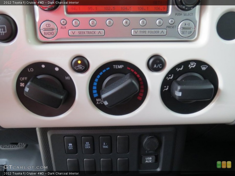 Dark Charcoal Interior Controls for the 2012 Toyota FJ Cruiser 4WD #69703719