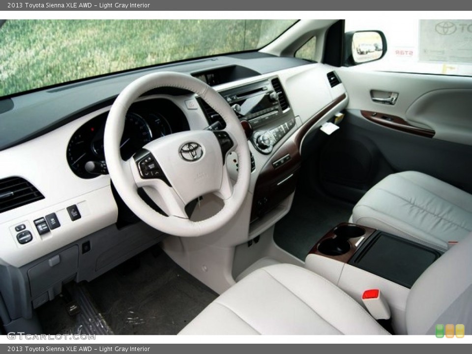 Light Gray Interior Prime Interior for the 2013 Toyota Sienna XLE AWD #69704571