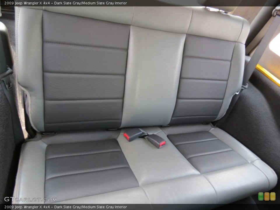 Dark Slate Gray/Medium Slate Gray Interior Rear Seat for the 2009 Jeep Wrangler X 4x4 #69705982