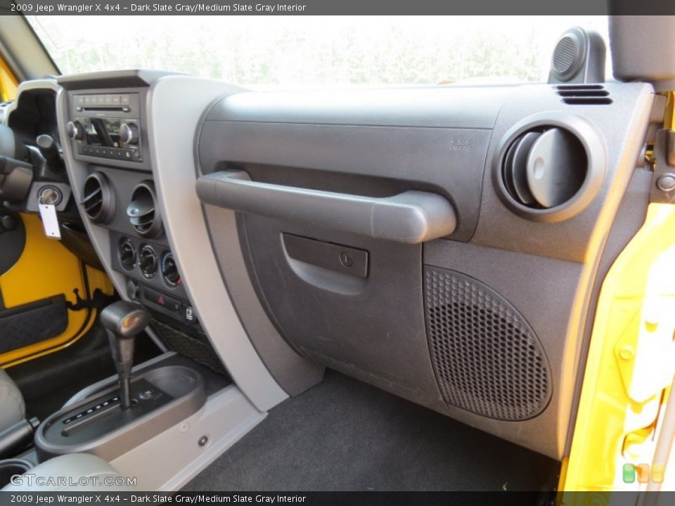 Dark Slate Gray/Medium Slate Gray Interior Dashboard for the 2009 Jeep Wrangler X 4x4 #69706011