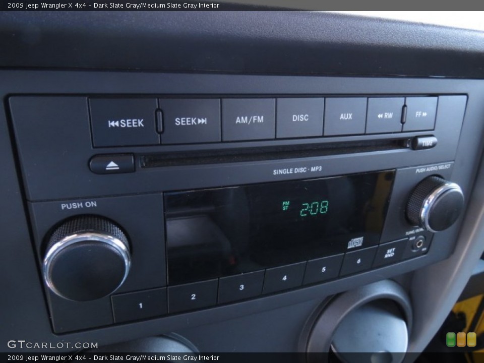 Dark Slate Gray/Medium Slate Gray Interior Audio System for the 2009 Jeep Wrangler X 4x4 #69706038