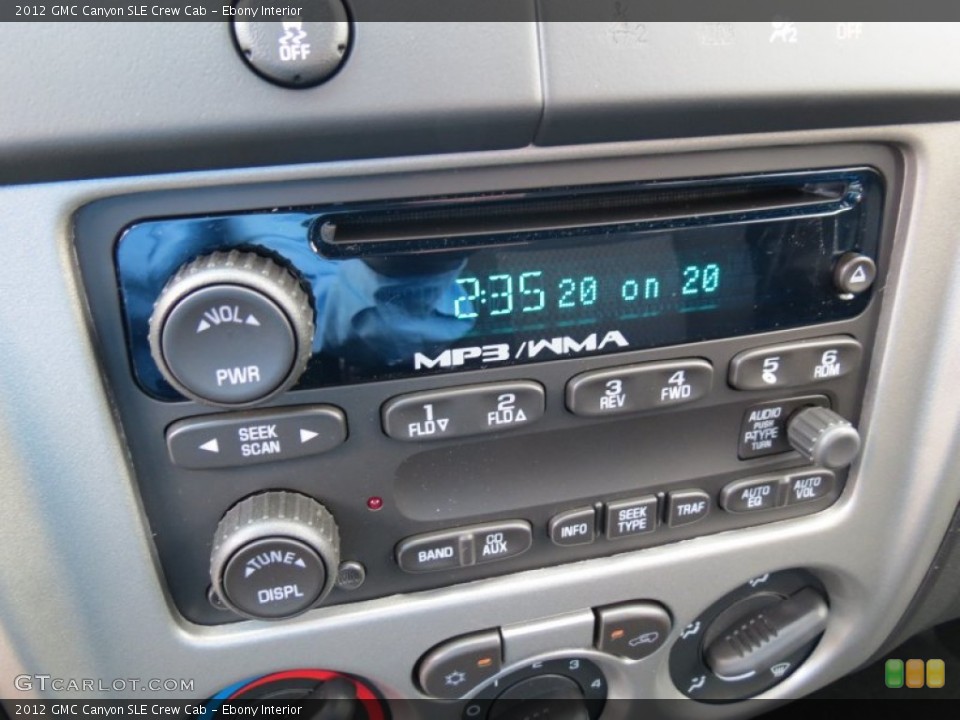 Ebony Interior Audio System for the 2012 GMC Canyon SLE Crew Cab #69707691