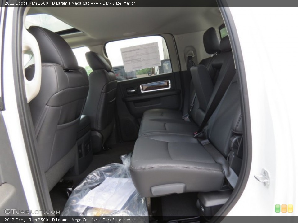 Dark Slate Interior Rear Seat for the 2012 Dodge Ram 2500 HD Laramie Mega Cab 4x4 #69708351
