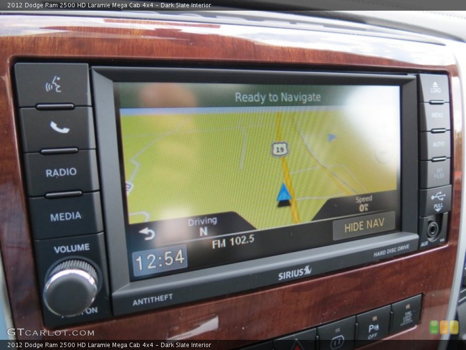 Dark Slate Interior Navigation for the 2012 Dodge Ram 2500 HD Laramie Mega Cab 4x4 #69708411