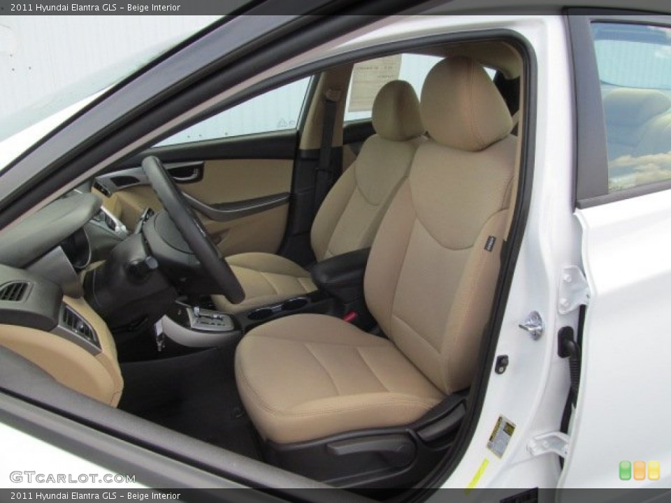 Beige Interior Front Seat for the 2011 Hyundai Elantra GLS #69708453