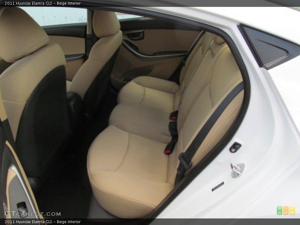 Beige Interior Rear Seat for the 2011 Hyundai Elantra GLS #69708471