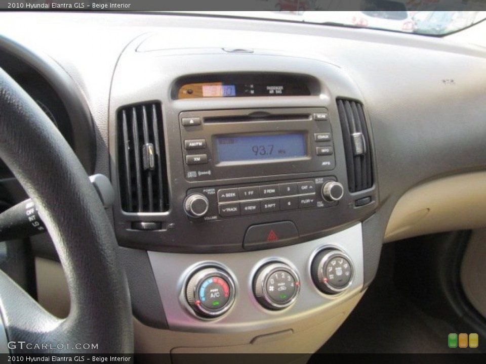 Beige Interior Controls for the 2010 Hyundai Elantra GLS #69708723