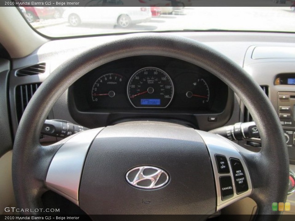 Beige Interior Steering Wheel for the 2010 Hyundai Elantra GLS #69708738