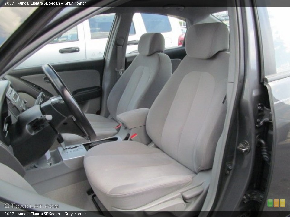 Gray Interior Front Seat for the 2007 Hyundai Elantra SE Sedan #69710190