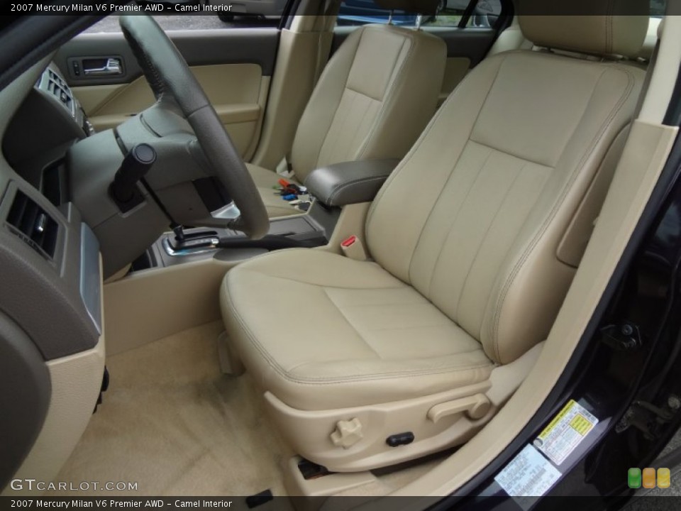 Camel Interior Front Seat for the 2007 Mercury Milan V6 Premier AWD #69710331