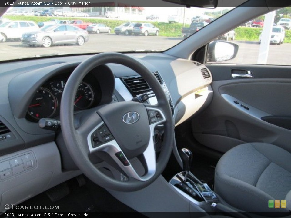 Gray Interior Dashboard for the 2013 Hyundai Accent GLS 4 Door #69711198