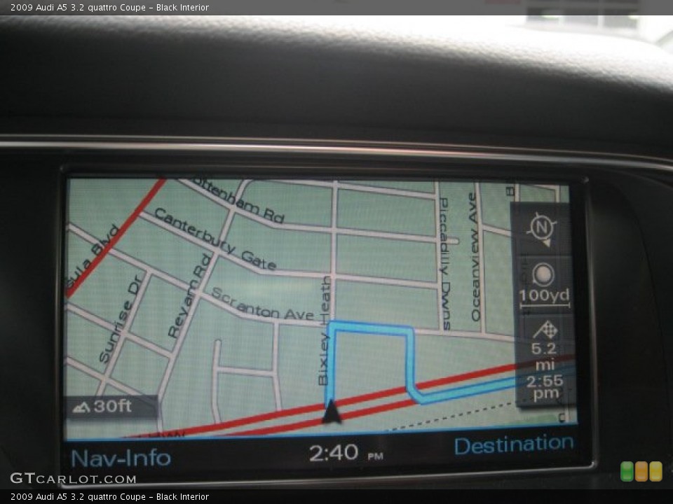 Black Interior Navigation for the 2009 Audi A5 3.2 quattro Coupe #69711258