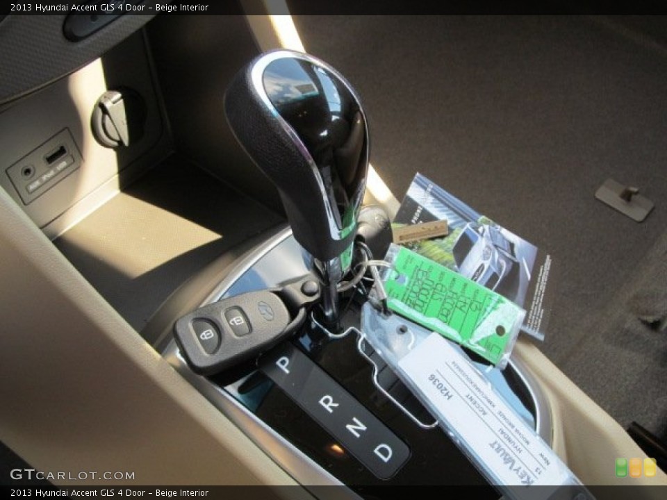 Beige Interior Transmission for the 2013 Hyundai Accent GLS 4 Door #69711570