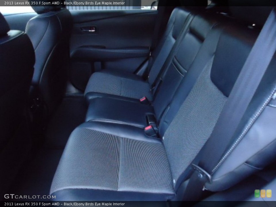 Black/Ebony Birds Eye Maple Interior Rear Seat for the 2013 Lexus RX 350 F Sport AWD #69712248