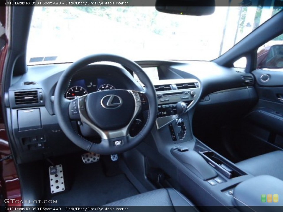 Black/Ebony Birds Eye Maple Interior Prime Interior for the 2013 Lexus RX 350 F Sport AWD #69712257