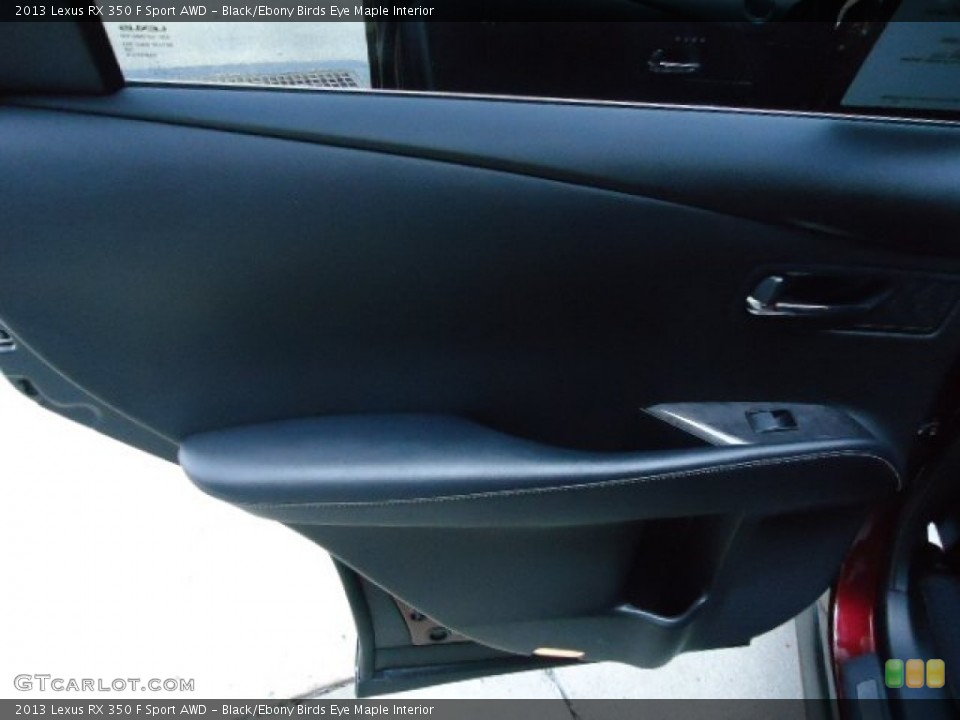 Black/Ebony Birds Eye Maple Interior Door Panel for the 2013 Lexus RX 350 F Sport AWD #69712266