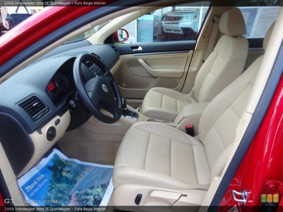 Pure Beige Interior Photo for the 2009 Volkswagen Jetta SE SportWagen #69714240