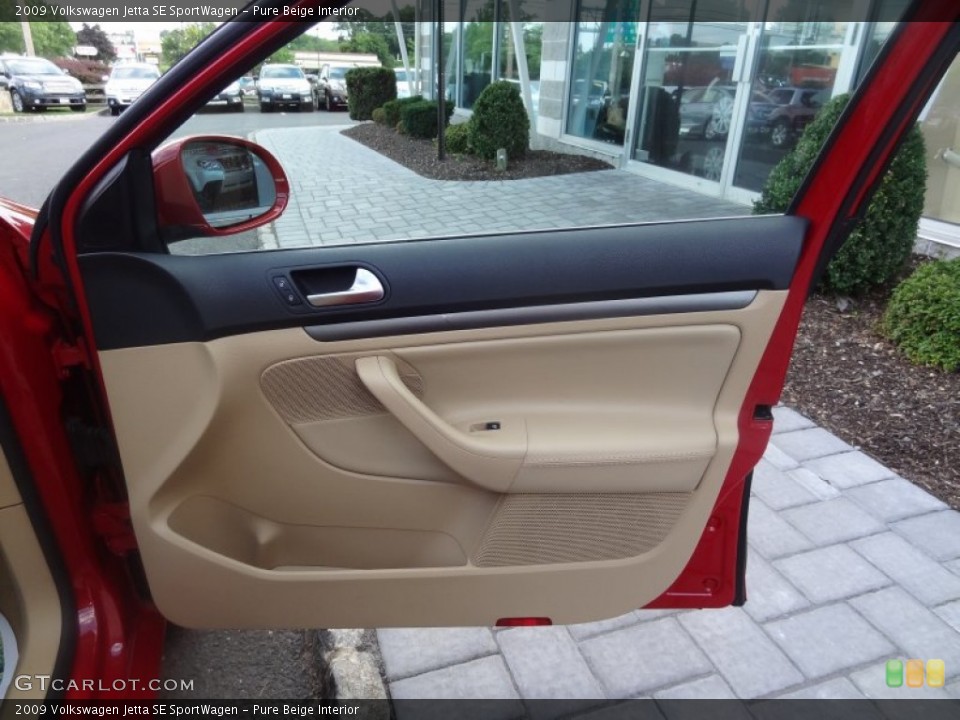 Pure Beige Interior Door Panel for the 2009 Volkswagen Jetta SE SportWagen #69714381