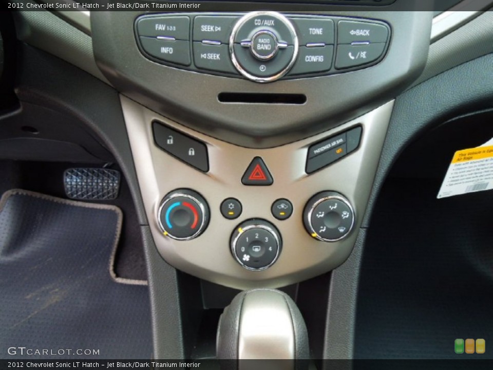Jet Black/Dark Titanium Interior Controls for the 2012 Chevrolet Sonic LT Hatch #69720864