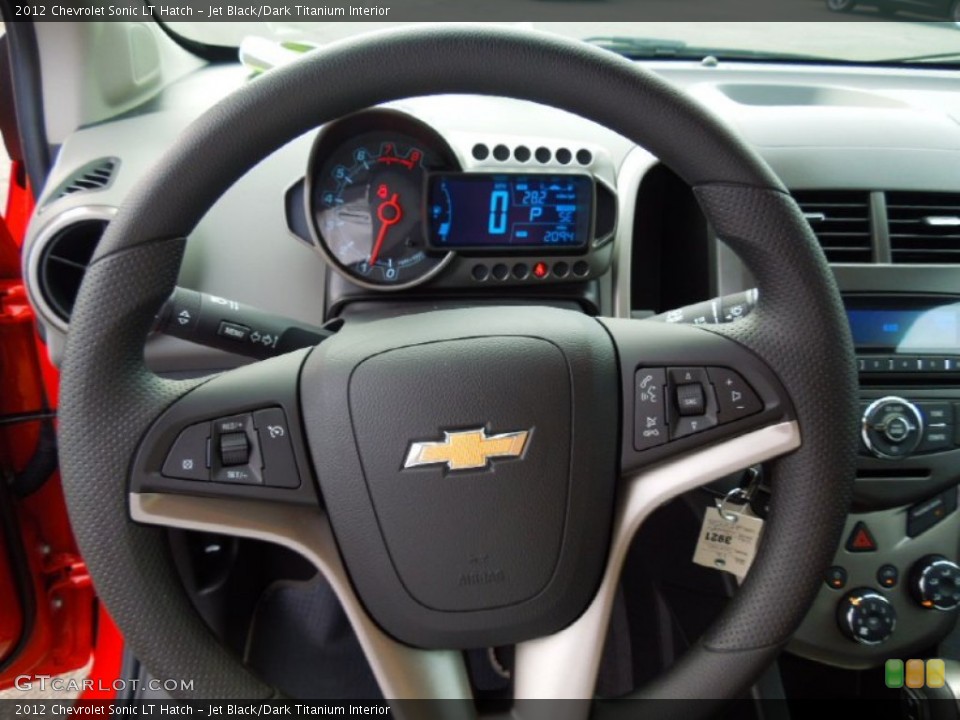Jet Black/Dark Titanium Interior Steering Wheel for the 2012 Chevrolet Sonic LT Hatch #69720870