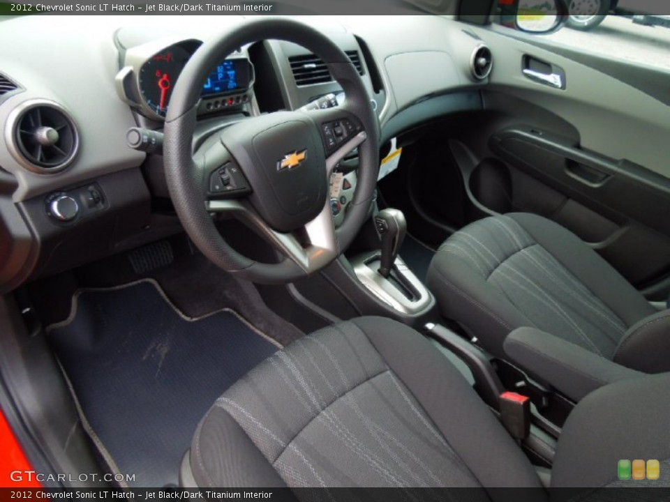 Jet Black/Dark Titanium Interior Prime Interior for the 2012 Chevrolet Sonic LT Hatch #69720906