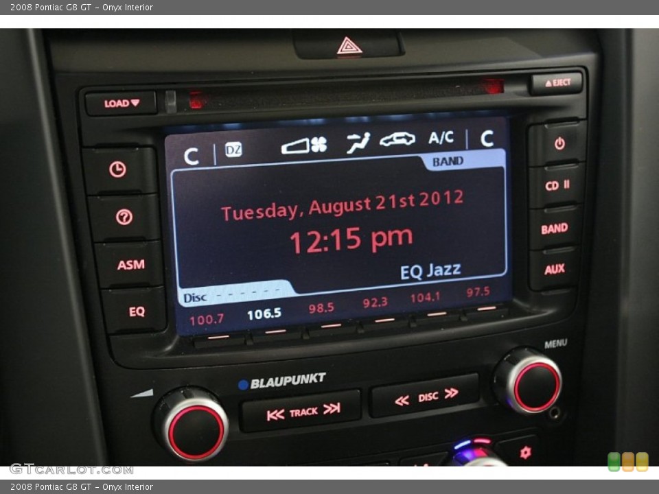 Onyx Interior Audio System for the 2008 Pontiac G8 GT #69721902