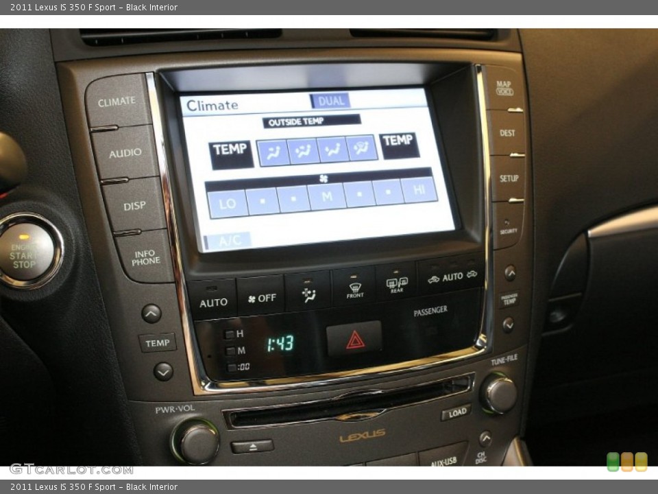 Black Interior Controls for the 2011 Lexus IS 350 F Sport #69722466