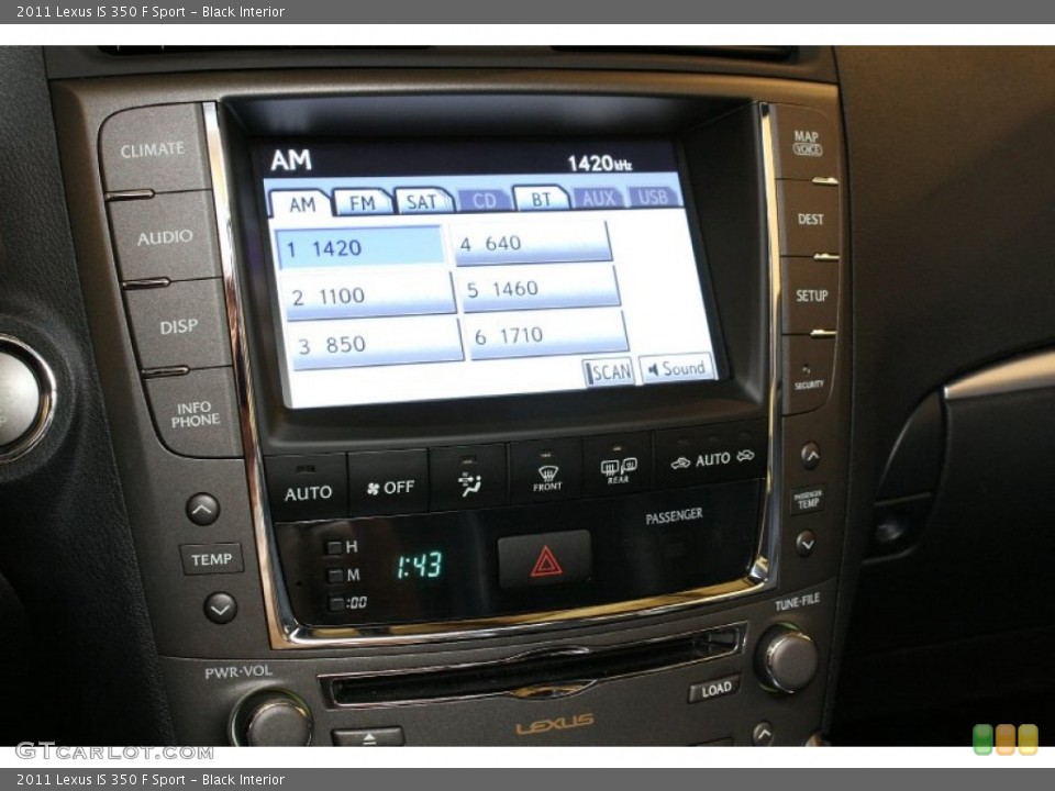 Black Interior Audio System for the 2011 Lexus IS 350 F Sport #69722469
